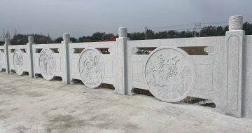 西宁芝麻白河道栏杆 石材栏杆