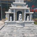 西宁芝麻白中国黑石材套墓 花岗岩墓碑