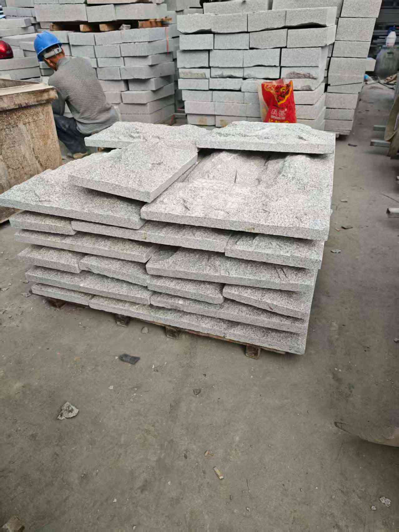 西宁芝麻白蘑菇石，自然面