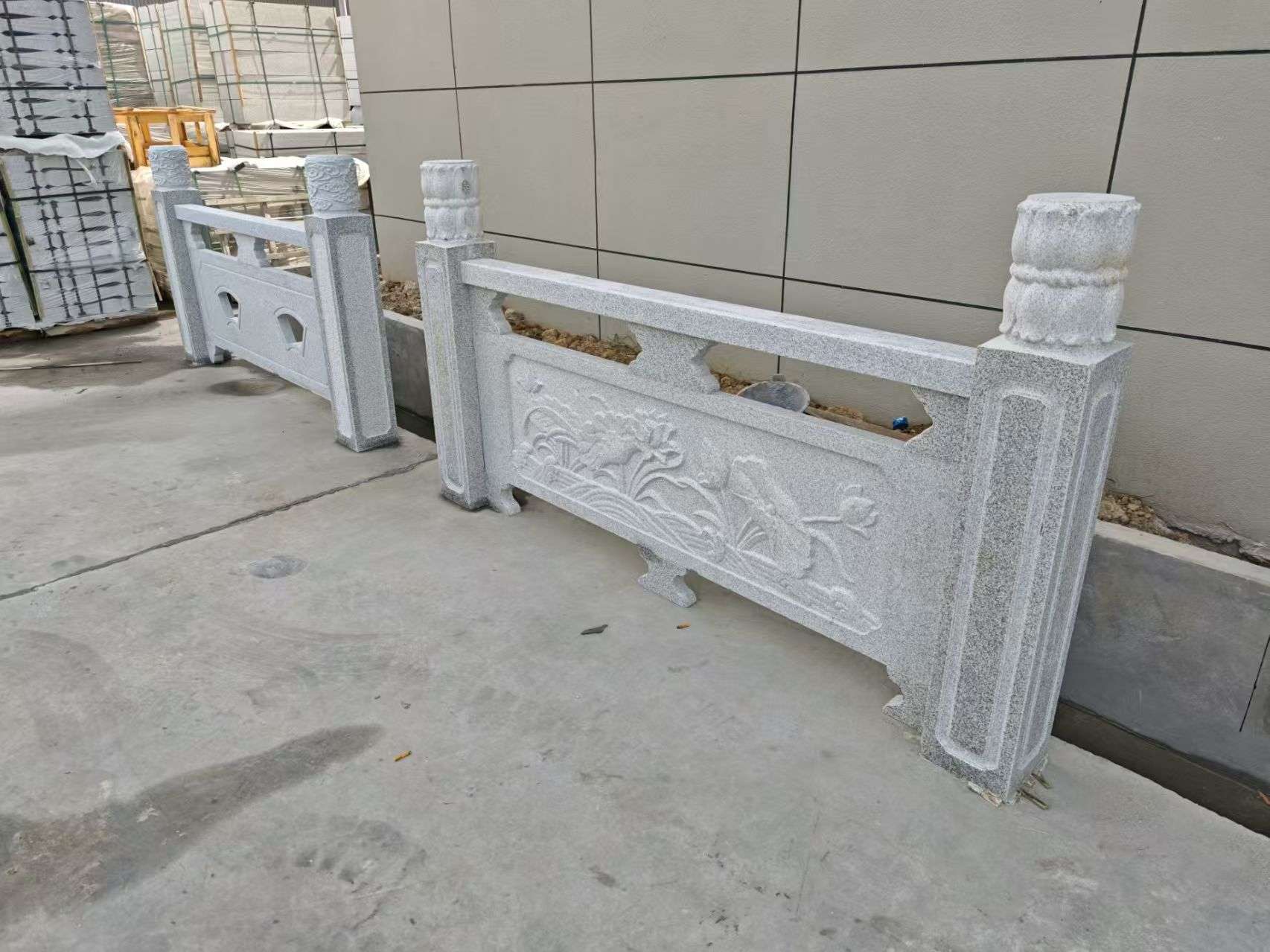 西宁芝麻白河道栏杆 石材栏杆