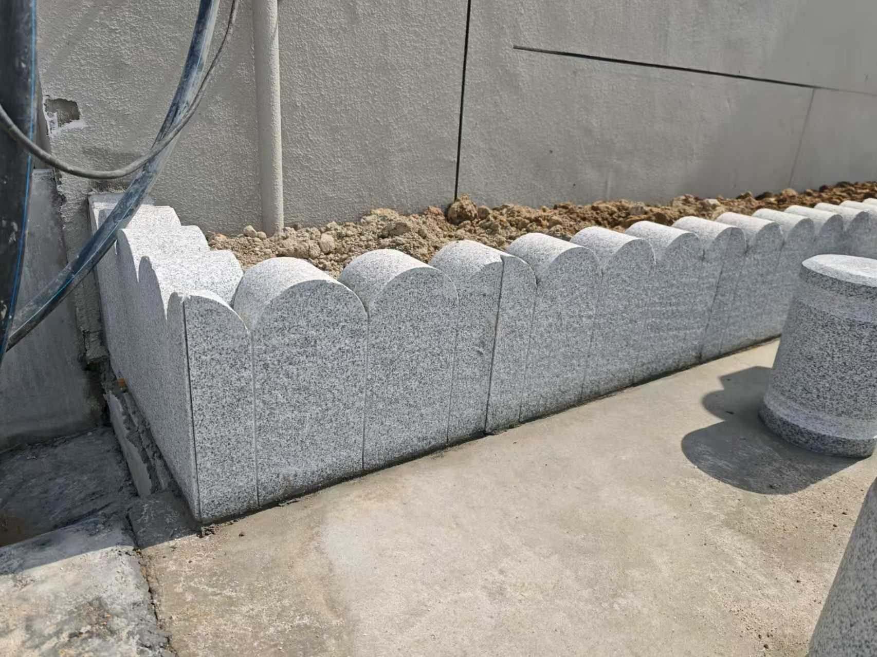 西宁芝麻白花边石  围边石