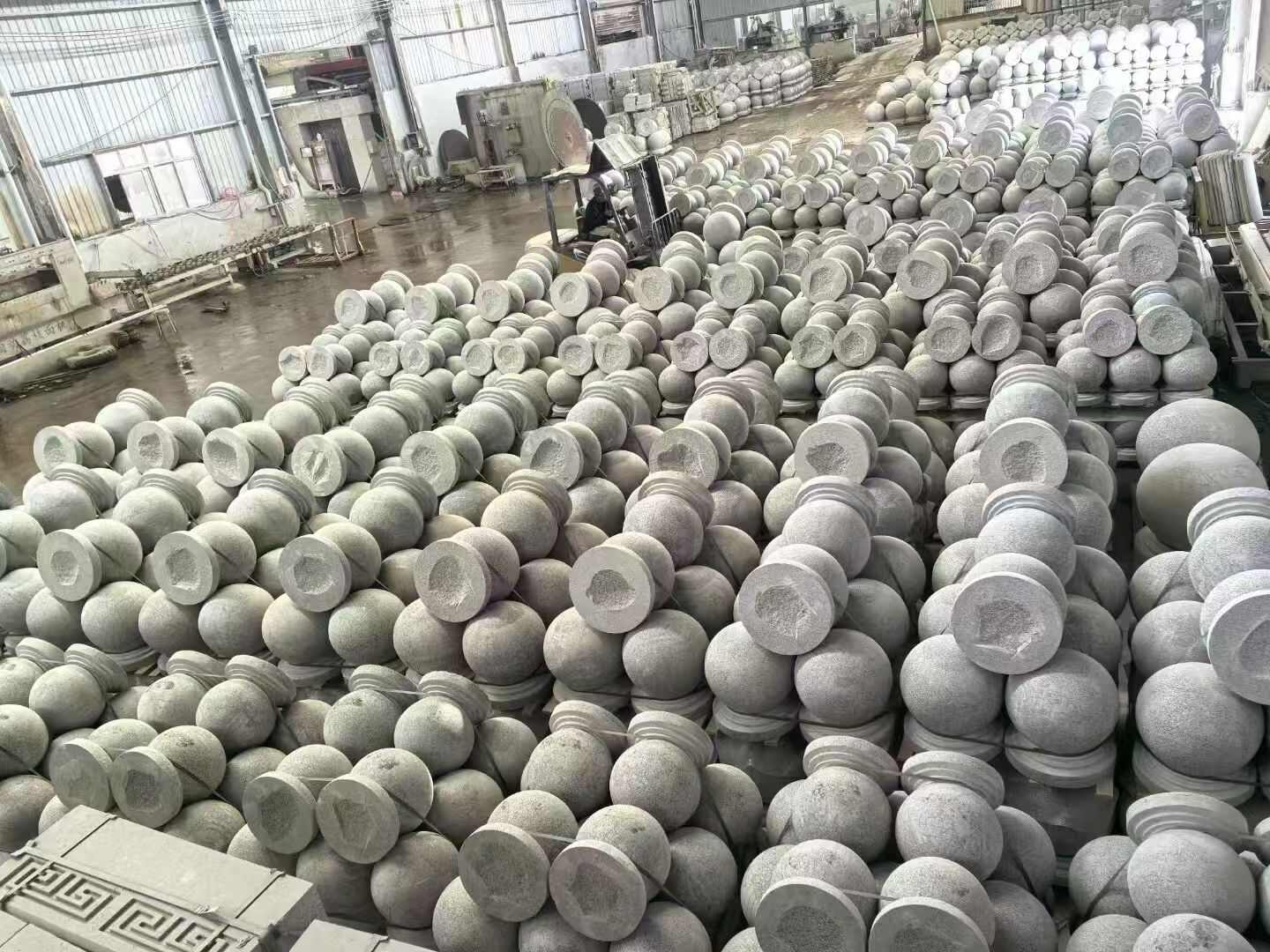 西宁芝麻白圆球 石球 挡车球